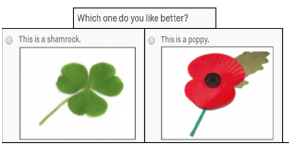 shamrock and poppy